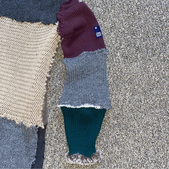 HANDMADE Recycled Repurposed Upcycled Long Sweater Boho Cozy Autumn Layers S/M - Picture 6 of 16